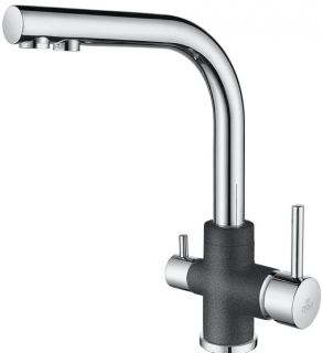 Смеситель для кухни Paulmark Essen Es213011-DGCR графит/хром